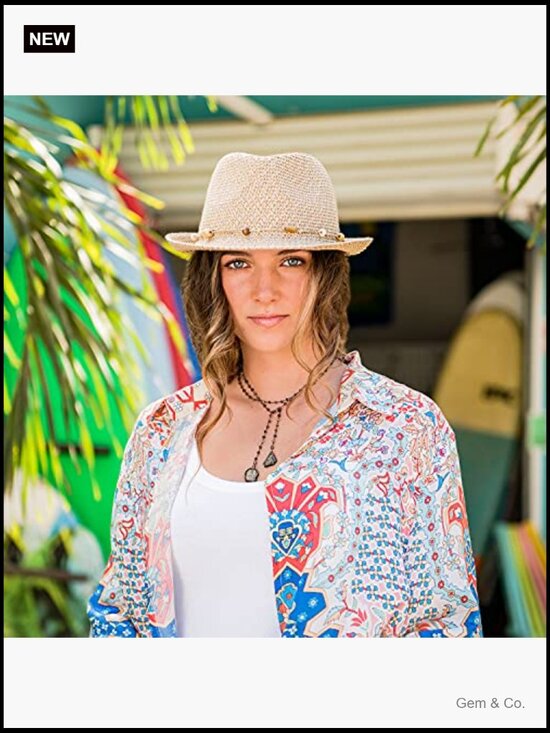 Women\'s Trilby Fedora, Short Brim Sun Hat, Packable, Adjustable, Paper Braid main image 4